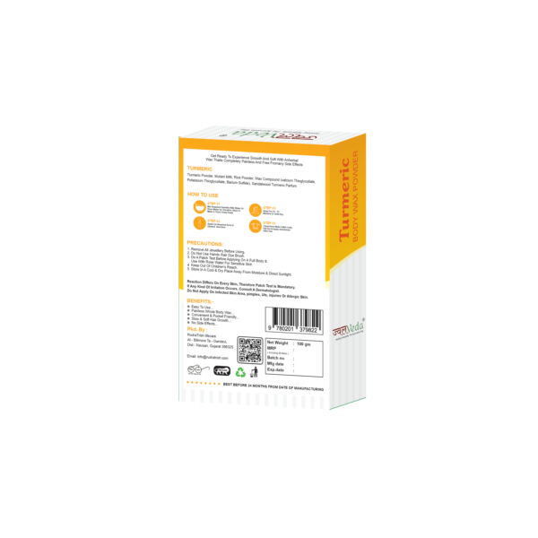 Turmeric Hair Removal Powder (100g) - 10 Minute Full Body Wax: Easy and Convenient Hair Removal Solution - Image 2
